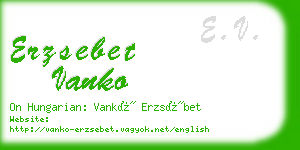 erzsebet vanko business card